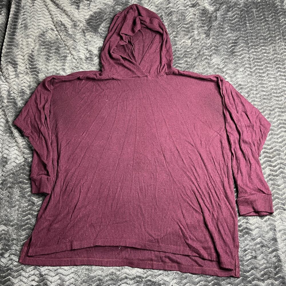 Motherhood Maternity Sweater Women's Size L Red Long Sleeve Hooded Comfort